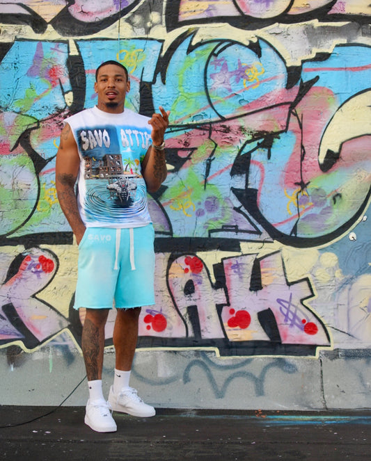 Trenches Vs. Paradise Graphic T-Shirt - Sleeveless