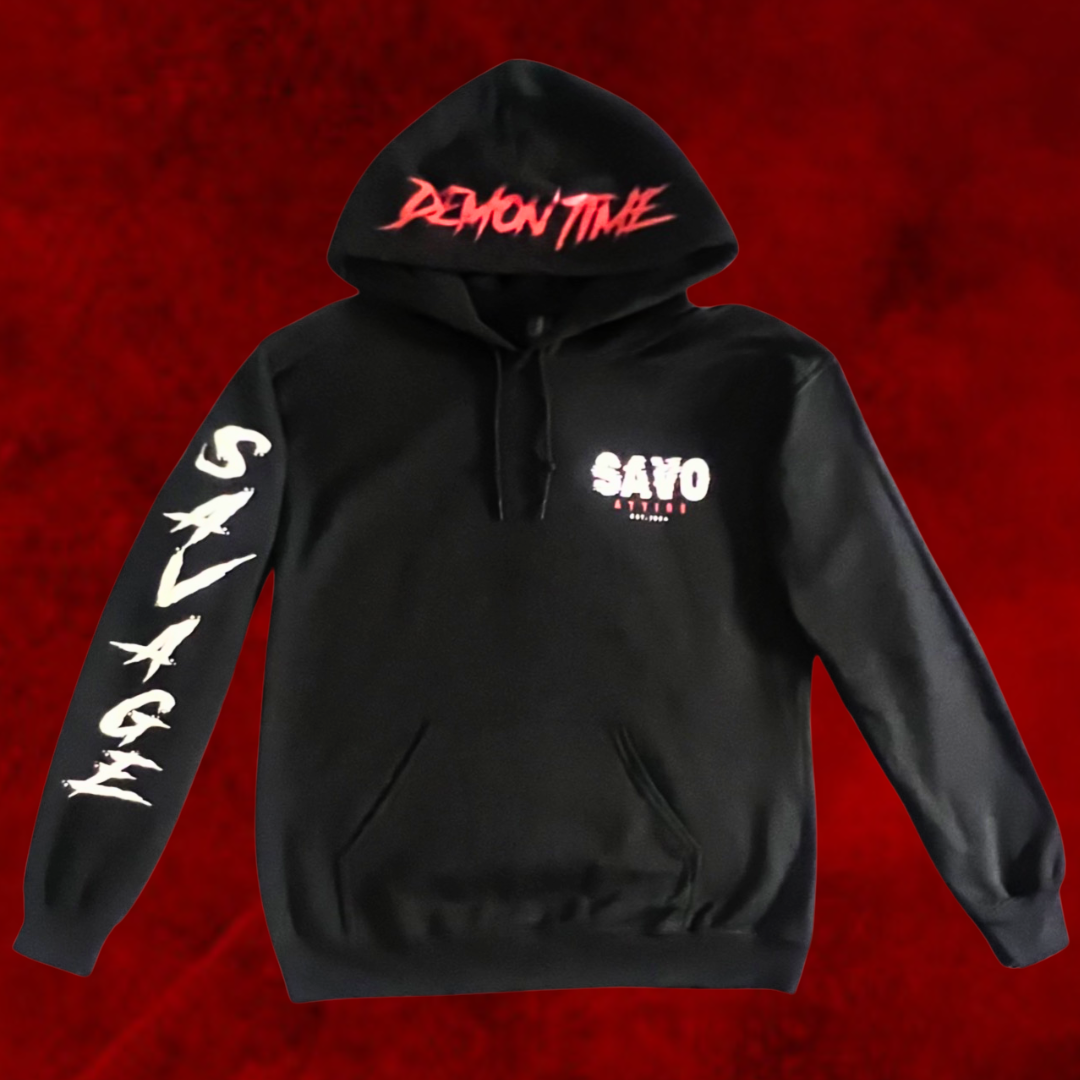 “Demon Time” Logo Hoodie - Black